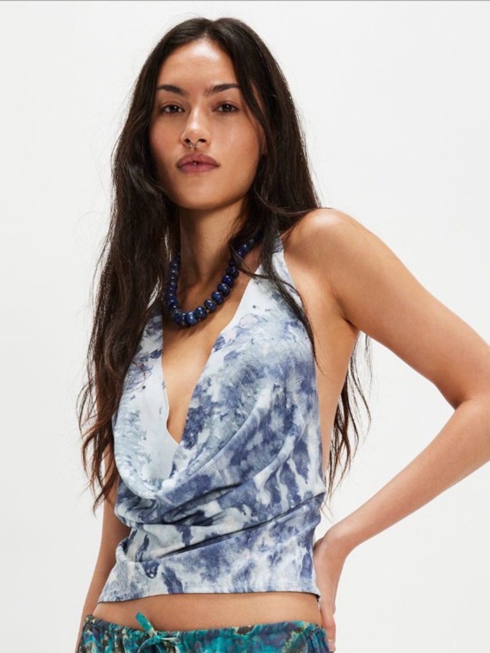 Free People Tropical Oasis Halter Top, Medium
